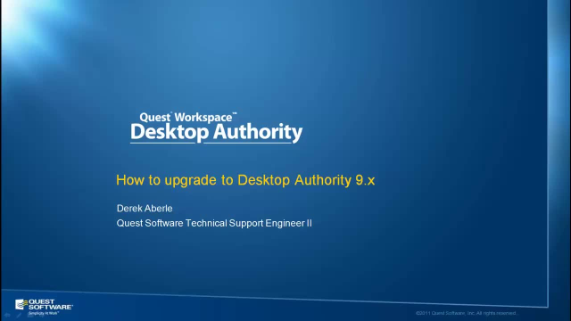 How to Upgrade to Desktop Authority Version 9