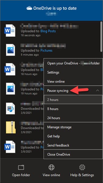 how much does content onedrive download
