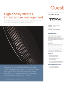 High-fidelity meets IT infrastructure management