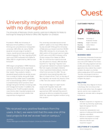 University of Nebraska Omaha: University migrates email with no disruption